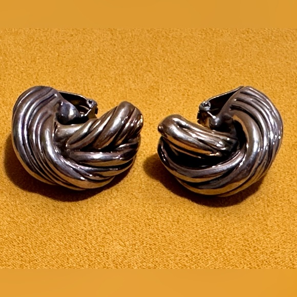 Vintage Sterling David Varsano Modernist Earrings - Picture 5 of 9
